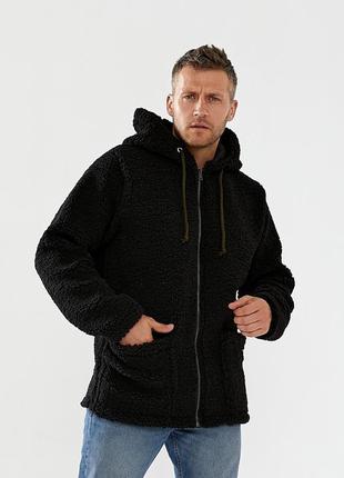 Чоловіча утепленна куртка з еко-хутра tailer (тканина big teddy)