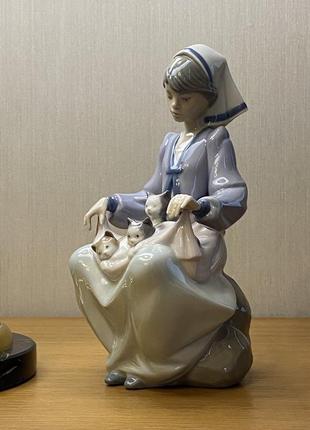 Фарфоровая статуэтка lladro «котята».2 фото