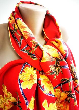 Гарний вінтажний шарф із натурального шовку4 фото