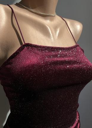 Сияющее блестящее алмазное платье с блестками3 фото
