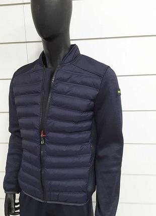 Чоловіча брендова утеплена пухом демісезонна куртка