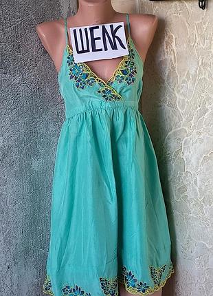 #розпродаж акція 1+1=3 #new look#шовкове домашнє плаття/нічна сорочка/комбінація р.16 #