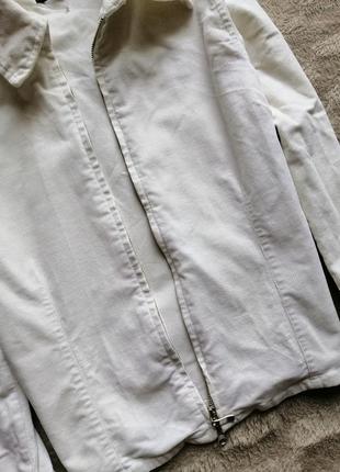 Белая вельветовая рубашка блуза на молнии модная amisu3 фото