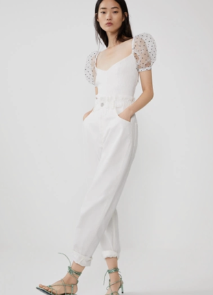 Джинси zara #слоучі# брюки# висока посадка