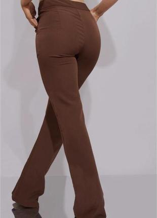 Шоколадні брюки висока посадка2 фото