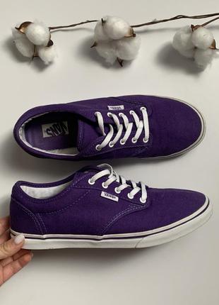 Женские кеды vans, тканевые кеды vans, фиолетовые кеды