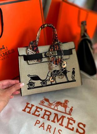 Женская сумка сумочка на плече в стиле эрме эрмес гермес хермес келли hermes kelly