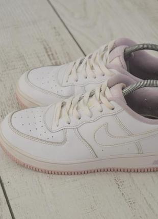 Nike air force 1 детские женские кроссовки белого цвета оригинал 35 35.5 размер2 фото