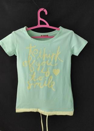 Футболка базовая женская удлиненная футболка с принтом5 фото