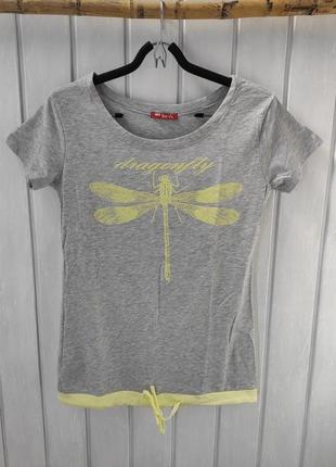 Футболка базовая женская удлиненная футболка с принтом9 фото