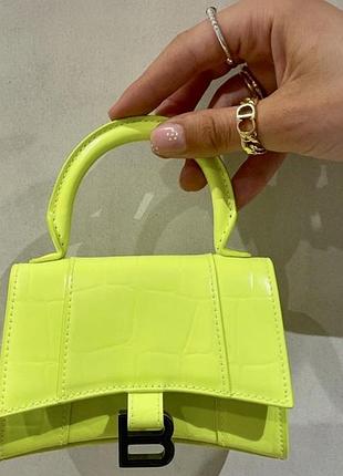 Преміальна мікро сумочка під крокодил balenciaga