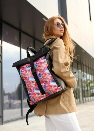 Женский рюкзак sambag rolltop one принт kvarel