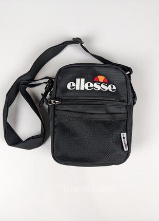 Cумка ellesse, барсетка, через плечо, бананка, мессенджер, эллесс в чёрном цвете3 фото