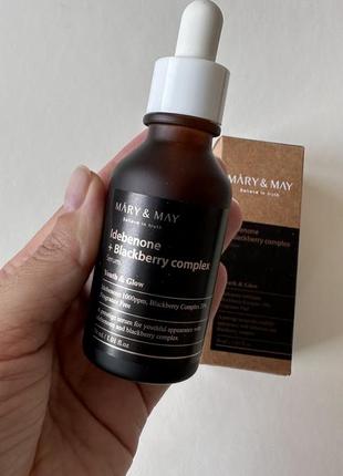 Антиоксидантный серум mary &amp; may idebenone blackberry complex serum2 фото