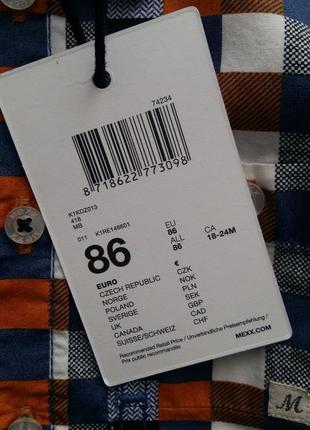 Рубашка mexx (нидерланды) на 18-24 месяца (размер 86-92)6 фото