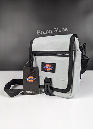 Сумка dickies, белая, месенджер дикис, через плечо, бананка, барсетка в сером цвете
