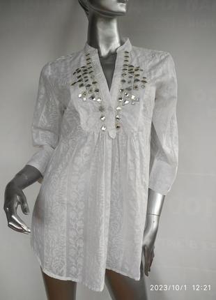 Блуза, блузка пляжна туніка antica santoria by giacomo girgue