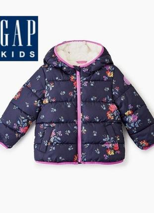 Стильная теплая куртка для девочки gap 1-2 лет