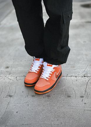 Nike sb dunk low orange lobster5 фото