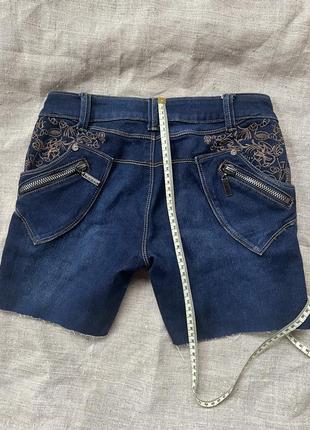 Шорты джинсовые стрейч с вышивкой2 фото