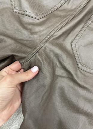 Утепленные брюки из эко кожи5 фото