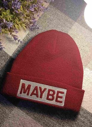 Бордова шапка maybe