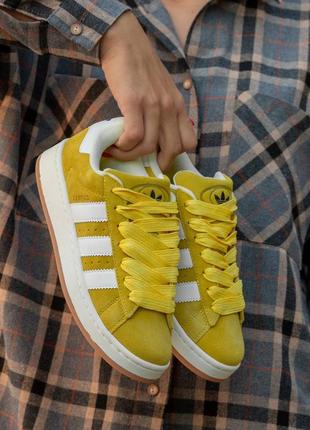 Женские кроссовки adidas campus yellow 36-37-38-39-40-41