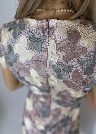 Сукня міді з метеликами4 фото