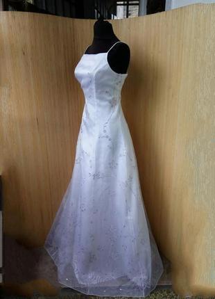 Белое вечернее / свадебное длинное платье /  с открытой спиной chelsea nites