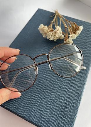 Якісна оправа для окулярів. метал. окуляри з прозорим склом. унісекс. один розмір3 фото
