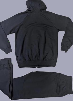 Мужской спортивный костюм puma трикотаж черный с капюшоном2 фото