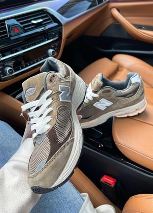 Кроссовки new balance 2002r olive suede8 фото