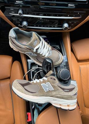 Кроссовки new balance 2002r olive suede6 фото