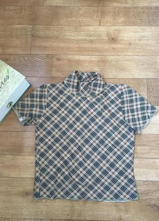 Красивая кофта в клетку. кофта с коротким рукавом. гольф италия. гольф клетка