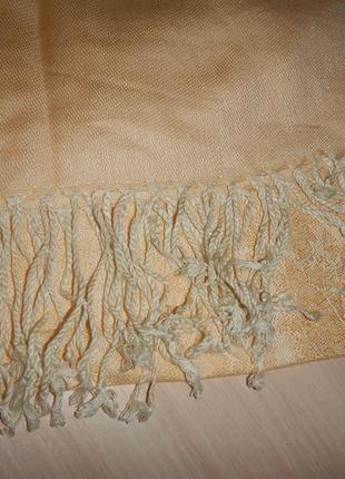 Розкішний шарф палантин пашмина pashmina 170см х 69см вовна шовк4 фото