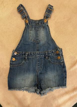 Джинсовый комбинезон шорты