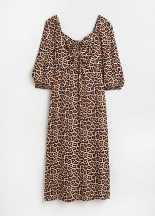 Классное леопардовое платье-миди2 фото