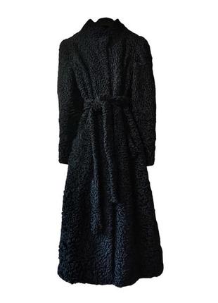 Каракулеве пальто шуба на синтепоні зимове хутряне пальто з каракуля