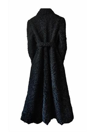 Каракулевое пальто шуба на синтепоне зимнее меховое пальто из каракуля2 фото