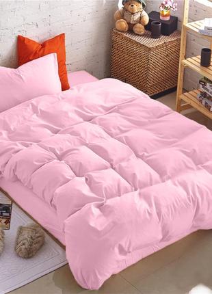 Подростковый комплект постельного белья розовый премиум