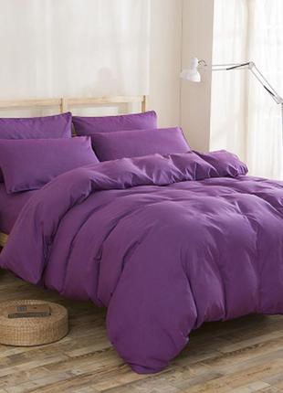 Подростковый комплект постельного белья фиолетовый премиум