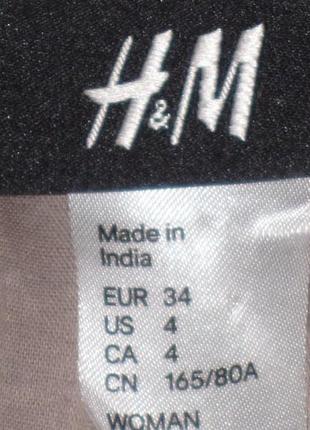 Тонкая хлопковая рубашка туника h&m р-р4 евро 34 на подростка4 фото