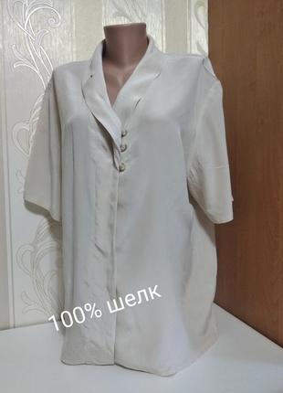Шовкова блузка, блуза з коротким рукавом, amici.