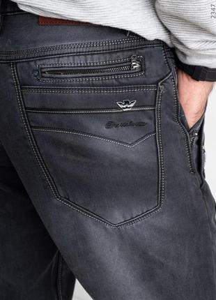 Зимові джинси, штани чоловічі на флісі котонові щільні warxdar, туреччина3 фото