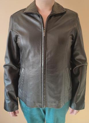 Женская кожаная куртка helium размер ml (46-48) идеальная2 фото