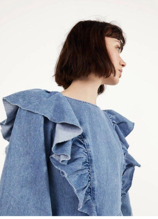 Джинсова сукня bershka, джинсовое платье bershka 3