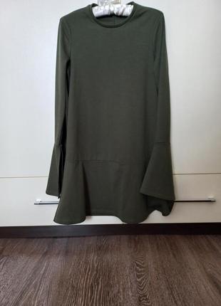 Платье хаки zara