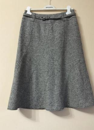 Брендовая теплая юбка max mara. шерсть, шелк