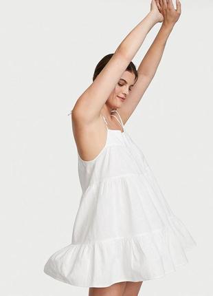 Женское льняное мини-платье victoria's secret