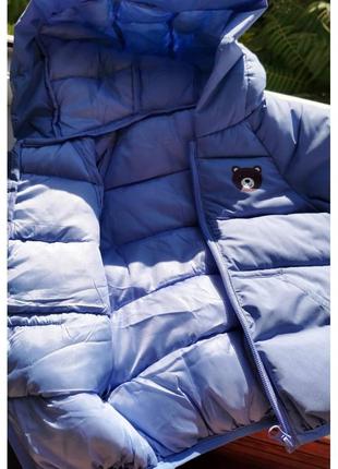 Демісезонна курточка з ведмедиком синя8 фото